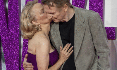 Pamela Anderson and Liam Neeson Share a Moment at ‘The Naked Gun’ Premiere in London Kiss